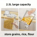 2.5L Covered Moisture-proof Sealed Storage Container - Used for Grain, Nut, Flour, Rice Food Storage Boxes 2