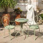 European Retro Iron Garden Furniture Sets Outdoor Courtyard Garden Balcony Table and Chair Set cafe Dining Table and Chairs Z 3