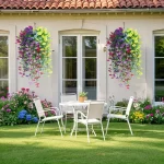 Artificial Flower New Artificial Hanging Flowers and Plants Easter Decoration 2025 UV-resistant and Realistic Room Decor Wedding 5