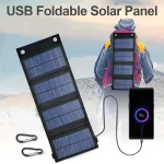 1pc USB  Folding Solar Panel Portable Flexible Small Waterproof 5V Folding Solar Panels Cells For Mobile Phone Battery Charger 4