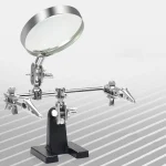 Soldering Iron Station Stand With Welding Magnifying Glass Clip Clamp Third Hand Helping Desktop Magnifier Soldering Repair Tool 3