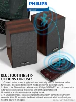 Philips SPA20 Speaker Bluetooth with 360 degree Surround Sound Bluetooth Wireless Stereo for Computer Macbook Laptop 6
