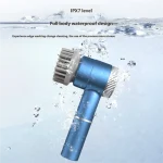 HOMEFISH Electric Spin Scrubber With 5 Replaceable Brush Head, Three-speed Adjustable Handheld Rechargeable Shower Scrubber 3