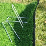 50-100pcs galvanized landscape staples, outdoor decorative stakes, anti weed barrier fabric anti rust staples, U-shaped tent 4