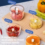 TINSOL 350ML Electric Meat Grinder Food Chopper Garlic Masher USB Multi-Function Vegetable Slicer Blender Kitchen Mixer 3
