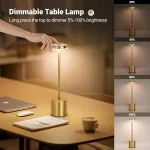 Creative Ambient Light Metal Table Lamp Bar Outdoor Decoration Simple LED Rechargeable Touch Three Colors Bedside Night Light 3