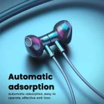 Wireless Earphones 5.3 Neckband Headphones Gaming LED Display Stereo Sports Headset Halter Waterproof Magnetic Earbuds 5