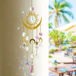 1pc star moon wind chime pendant cross border exclusive crafts garden decoration pendant sun catcher 2