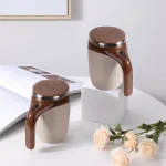 Lazy Coffee Stirring Cup Auto Stirring Cup Magnetic Rotating Electric Milk Cup Mark Cup 304 Stainless Steel 4