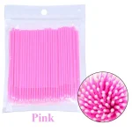 Brush Lash Extension 100Pcs Eyelash Cleaning Micro Cotton Swab Individual Eyelashes Microbrush Beauty Makeup Clean Remover Tools 5