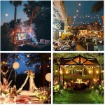 Solar G40 Outdoor String Lights with Remote Controls LED Shatterproof Globe Bulb IP65 Waterproof Patio Light for Garden Decor 5