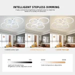 Modern LED Chandelier Home Lighting Ring Ceiling Mount Chandelier Living Room Bedroom Lighting lustre Ceiling pendant lamp 3