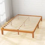 JHK Queen Solid Wood Bed Frame with Sturdy Wood Slat Support No Box Spring Needed Easy Assembly Eco-Friendly For Living Room 5