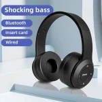 P47 Wireless bluetooth headphone With Mic Headsets Stereo Sound Earphones Sports Gaming Headphones Supports PC Smartphone 3