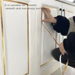 Gold/silver floor edge waterproof joint wall sticker, ceiling joint decoration, self-adhesive tile tape, length 1968.5 inches 2