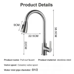 2025New Modern Stainless Steel 360° Rotating Telescopic Faucet Stainles Steel Is More Durable Kitchen Sink Bathroom Basin Faucet 6