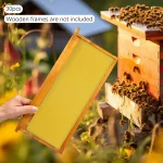 30-Pack Natural Beeswax Hive Foundations Beekeeper's Starter Kit 7.68x16.34" Beekeeping Sheets for Increased Honey Production 3