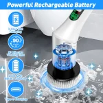 TINSOL 9-in-1 Multi-Function Electric Cleaning Brush Cordless Rotary Cleaning Brush Handheld Retractable Digital Cleaner 2