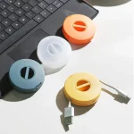 Retractable Portable Cable Organizer Flexible Cable Winder Wire Management Round Travel Wire Keeper Box for Wrapping Earphone 4