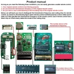 433MHz Auto Copy Remote Control Electric Garage Door Opener Remote Controller Duplicator Clone Cloning Code 4 Keys Transmitter 5