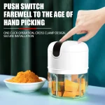Electric Garlic Masher Portable Kitchen Food Cutter Meat Grinder Mini Garlic Chilli Vegetable Chopper USB Rechargeable Masher 2