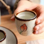 50ml Japanese-style ceramic antique white wine cup sake set home retro coffee cup wine pot shochu classical cup 4