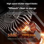 Rechargeable Electric Nose Hair Trimmer Hair Trimmer Nose Hair Remover Scissors Cleaning Tool Men's Shaving Knife 3