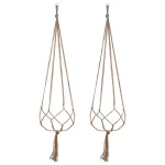 1PC Creative Woven Garden Flowerpot Net Cotton Hemp Rope Hand-Woven Simple Indoor And Outdoor Hanging Wall 3