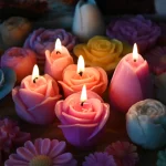 New 3D Flower Silicone Candle Molds Handmade Rose Flower Soap Plaster Chocolate Baking Mold for Valentine's Day Decoration Gift 4