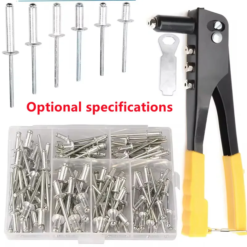 Professional Hand Riveter Gun 120pcs Heavy Duty Blind Rivet Pliers Set for Automotive and Home DIY Projects Professional Hand Riveter Gun 120pcs Heavy Duty Blind Rivet Pliers Set for Automotive and Home DIY Projects