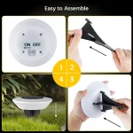 1/4Pack Solar Ground Lights,14LED Waterproof Outdoor Landscape Light, LED Lawn Lamp, for Garden Pathway Yard Deck Camping Decor 5