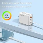 120W GaN USB Fast Charger QC3.0 PD Type C Phone Charger 6A Type C Cable For iPhone Samsung Xiaomi EU/US/UK Plug Charger Adapter 4