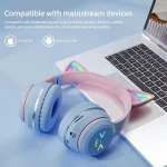 RGB Glow Earphones Wireless Earbuds 5.3 Cat Ear Bluetooth Sports Headphones Bluetooth Mp3 Players Microphone Sale Headset Gamer 3