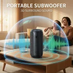Bluetooth Speaker Bass Powerful Portable Long Battery Life Wireless Subwoofer Outdoor Gathering Camp Sound Box Supports TF USB 2