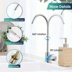 Kitchen Filtered Faucet Stainless Steel Direct Purifier Direct Drinking Tap Single Cold Water Sink Fauce Water PurifyingFaucet 6