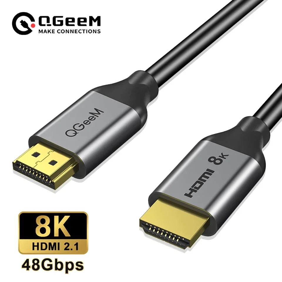 QGeeM 8K HDMI Cable HDMI 2.1 Wire for Xiaomi Xbox Serries X PS5 PS4 Chromebook Laptops 120Hz HDMI Splitter Digital Cable Cord 4K QGeeM 8K HDMI Cable HDMI 2.1 Wire for Xiaomi Xbox Serries X PS5 PS4 Chromebook Laptops 120Hz HDMI Splitter Digital Cable Cord 4K