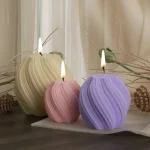 3D Rotating Pillar Candle Silicone Mold Geometric Wave Candle Wax Mould DIY Abstract Art Soap Resin Gypsum Mold Home Craft Decor 5