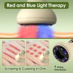 USB Rechargeable Abdominal Massager for Hot Compress and Adjustable Guasha Cupping Intensity Arm and Leg Massage Handheld 6