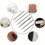 Premium Needle File Set - High-Carbon Steel Files with Non-Slip Ergonomic Handles for Precise Filing on Wood, Plastic, Model 4
