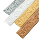 3D Wall Trim Line Skirting Sticker Self-Adhesive Vinyl Wall Trim Sticker 230*5*0.4cm Household Waterproof Baseboard Wall-paper 6