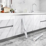 Wall Adhesive Wallpaper Width 80cm Waterproof Oil Proof Foil Marble Decor Sticker Kitchen Bathroom Renovation Decorative Paper 6