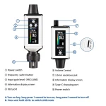 Debra Audio UHF IEM EMX-1 Wireless Monitoring System Portable Rechargeable with 16 Adjustable Frequency On The Screen 6