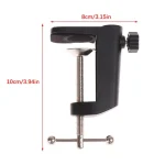 C-Shaped Clip Desk Table Mount Clamp For Microphone Suspension Boom Scissor Arm Stand Holder Table Light Bracket 4