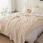1pc Single-Layer Coral Fleece Blanket, Lightweight & Multi-Purpose Blanket Bed Cover,For Living Room Sofa Cover, Nap Blanket 4
