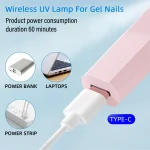 YIKOOLIN Portable Nail Dryer UV Led Lamp for Curing All Gel Polish USB Professional Quick Dry Manicure Machine Nail Art Tools 4