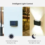 Solar LED Light, Outdoor Waterproof Wall Lamp, Dusk to Dawn Fence Lighting for Summer Garden Yard Porch Walkway Camping Home Dec 2
