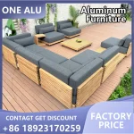 Hotel Modern Aluminum Outdoor Furniture Villa Garden Sofa Set Durable Patio Furniture Set Resort Luxury  Outdoor Garden Use