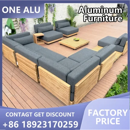 Hotel Modern Aluminum Outdoor Furniture Villa Garden Sofa Set Durable Patio Furniture Set Resort Luxury  Outdoor Garden Use