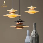 Modern Minimalist White UFO-Shaped Iron Pendant Lamp Nordic Design Home Decoration Hanging Light Hotel Restaurant Art Chandelier 3