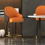 Modern Minimalist Living Room High Bar Chairs Home Furniture Restaurant Bar Stool Hotel Swivel Backrest Armchair p l